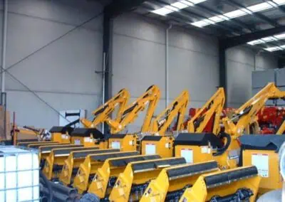 attachments and stock at the warehouse