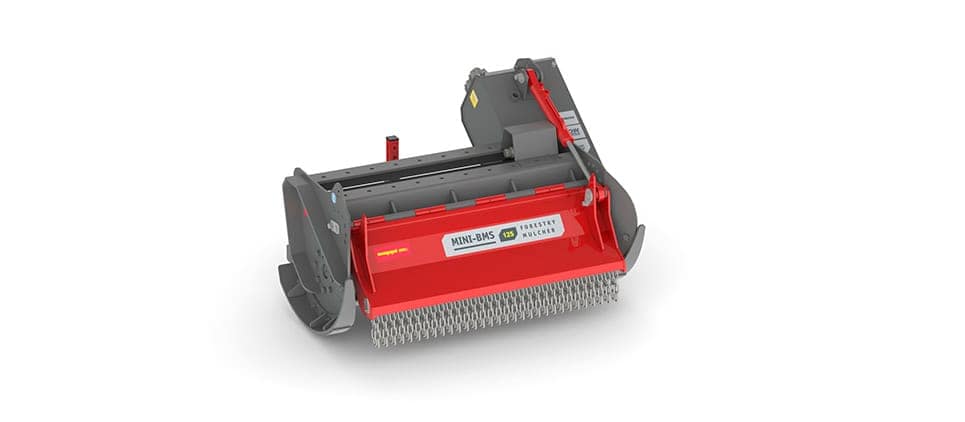 Seppi MINI BMS excavator mulcher in red