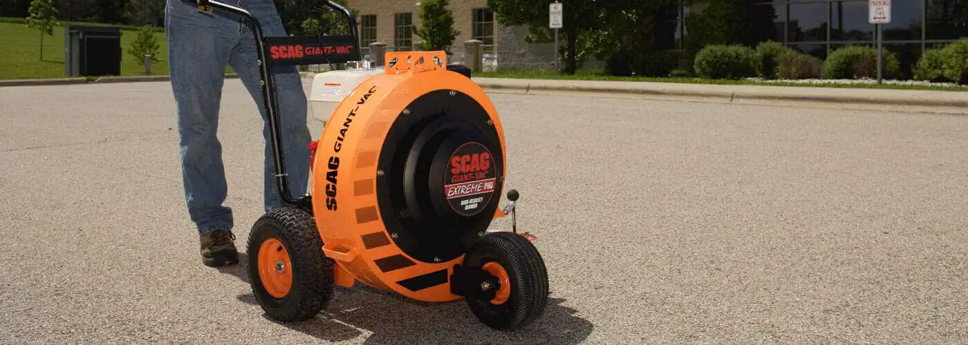 Scag Giant-Vac Extreme Pro Blower at commercial job
