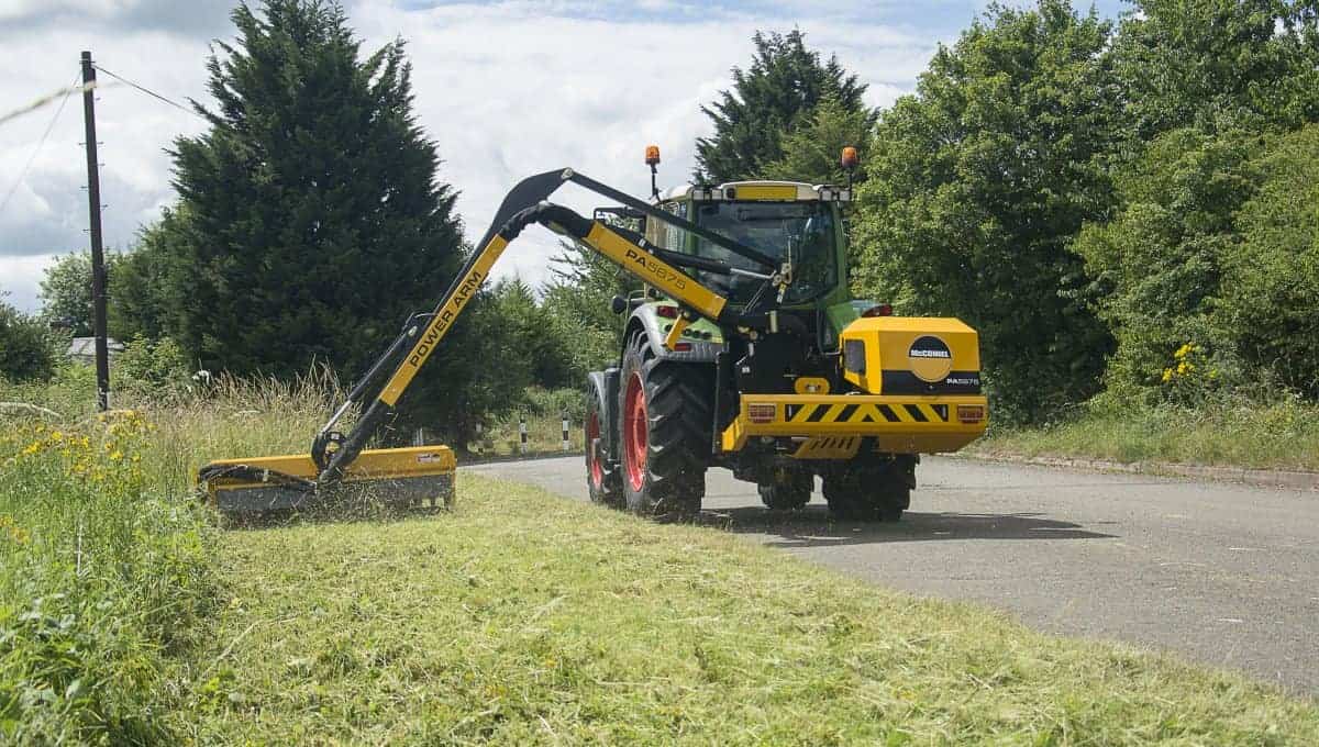 McConnel powerarm 75 series in action cutting the roadside
