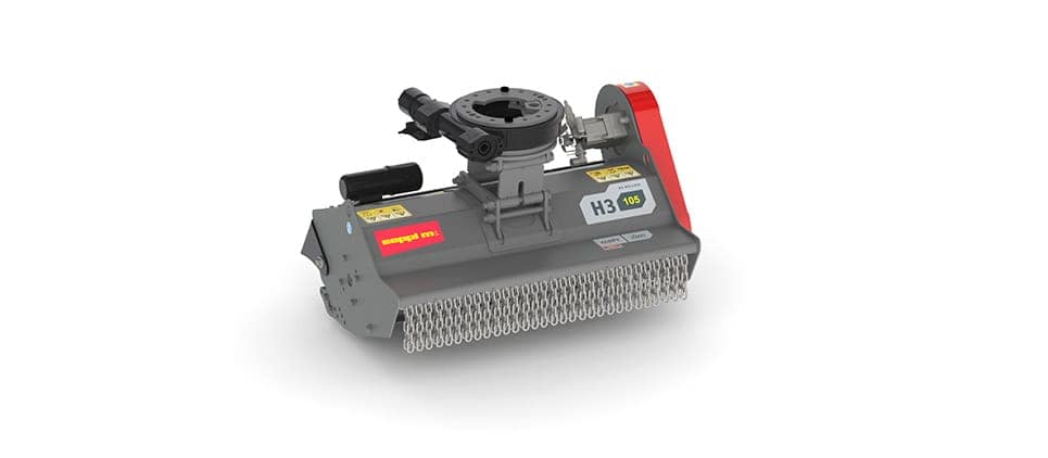 H3 Seppi excavators mulchers in red