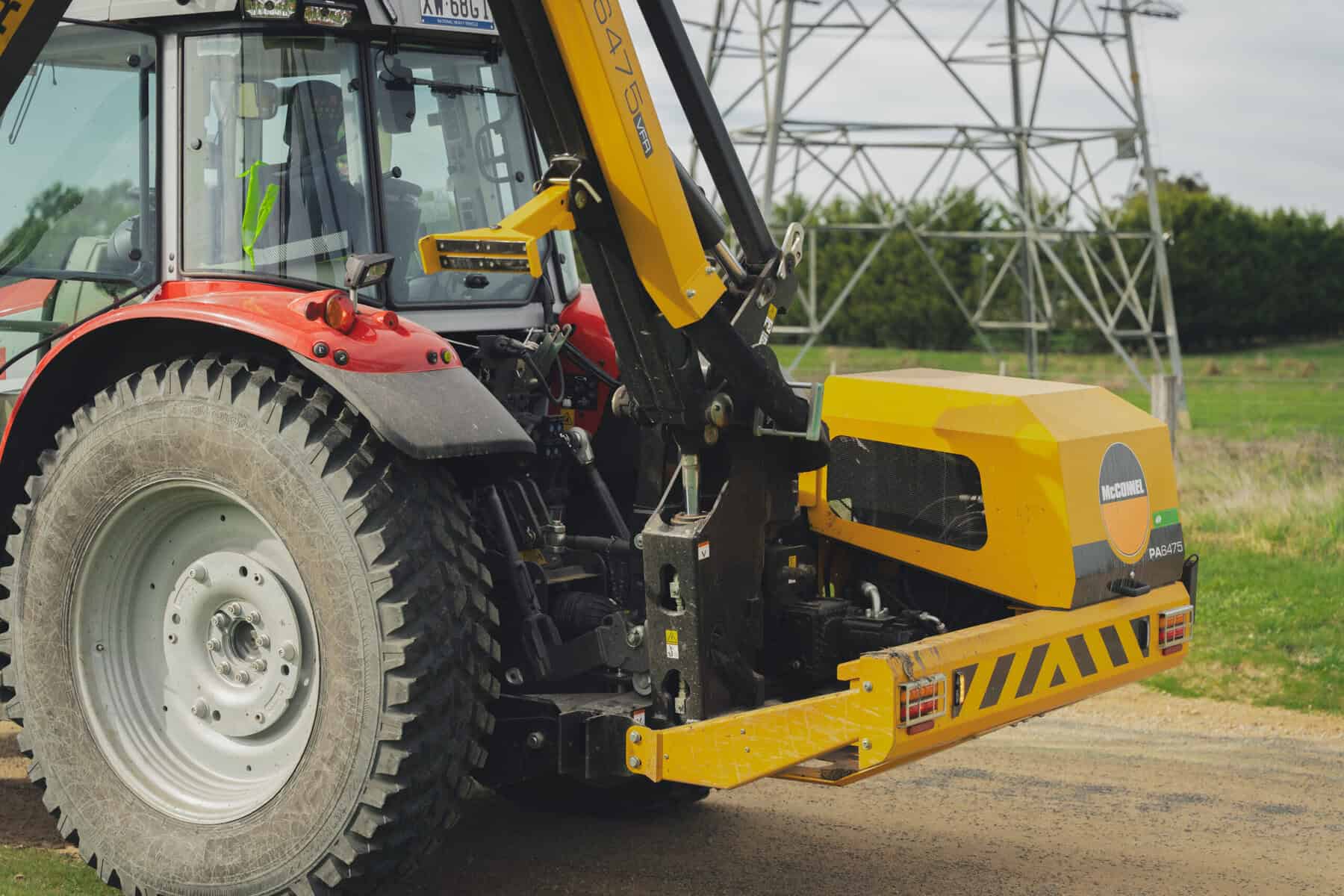McConnel attachment for the Huxley roadside services tractor up close