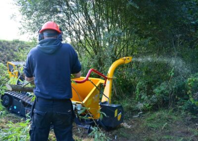 ROBO Chipper chipping a tree branch