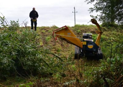 ROBO Chipper chipping down a hill
