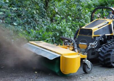 ROBO brush brushing a walkway
