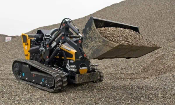 ROBO bucket in action with loader
