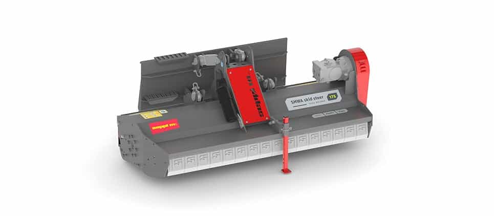 SMWA skid steer Seppi Mulcher fro compact loaders, in red