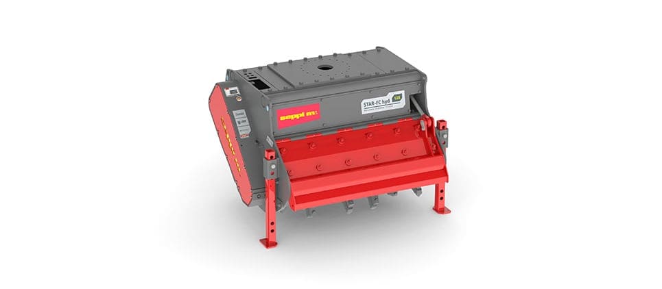 STAR FC hyd seppi excavator and mulcher, in red