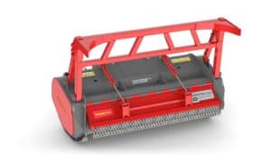 Seppi SUPERFORST hyd mulcher for compact loader in red