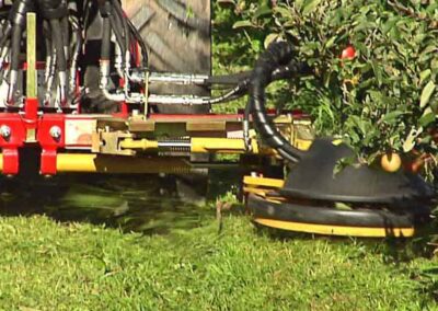 XSC cutting grass under trees