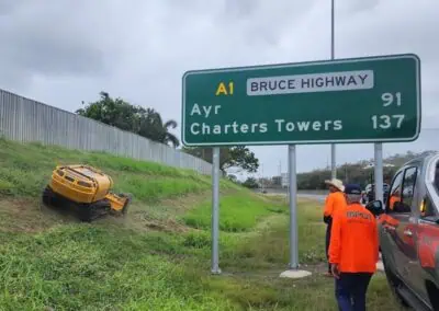 demo day showing off our remote controlled mower