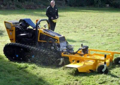 Robo Turf mower with operator and remote