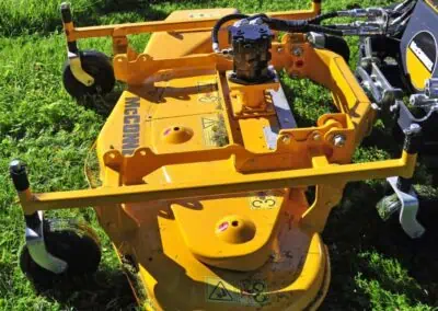 Robo turf mower from the side