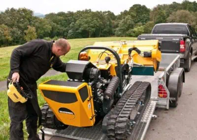 loading a robo cut into the trailer