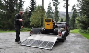 robo trailer in action hauling a robo cut