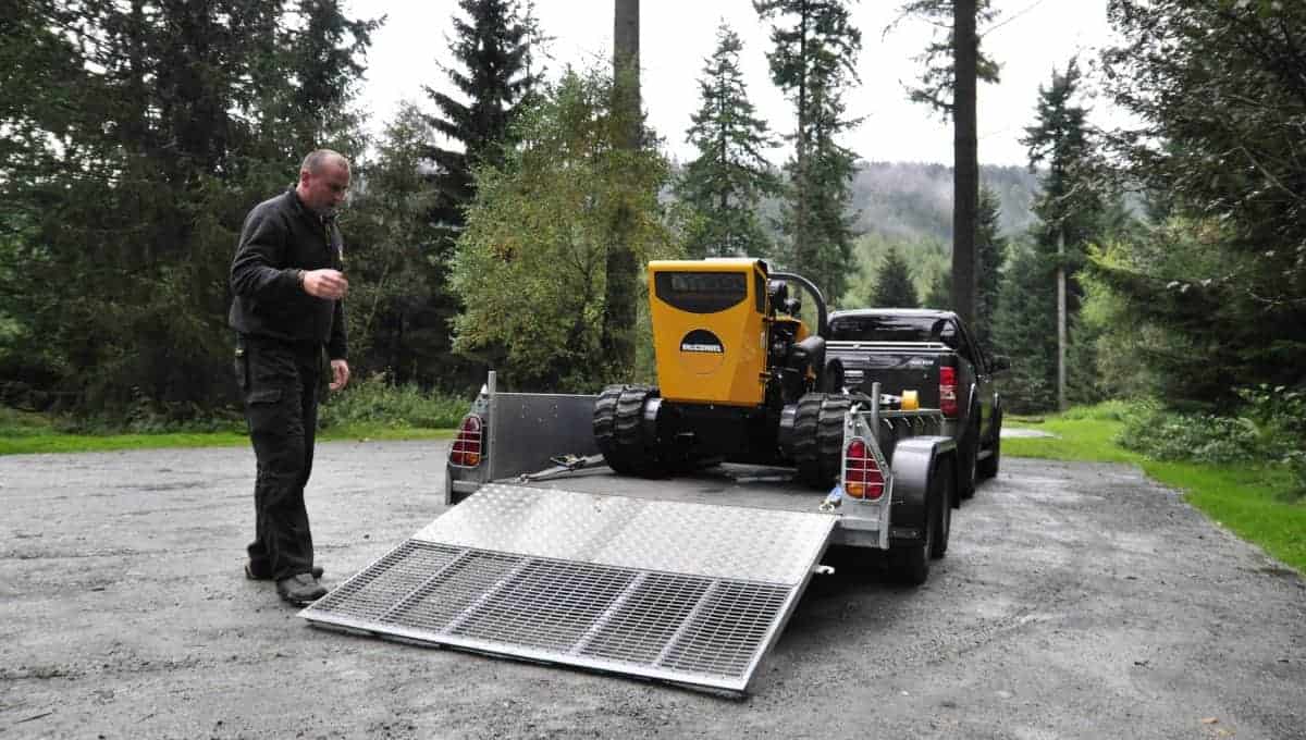 robo trailer in action hauling a robo cut
