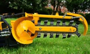 Robo trencher blades up close