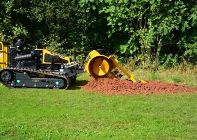 robo trencher in action digging a trench