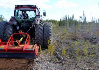 WBS cutting shrub and clearing the land
